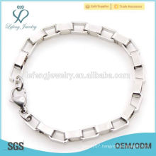 Fashion Silver 6mm Width 7-8 inch stainless steel chain bracelets, handmade bracelet